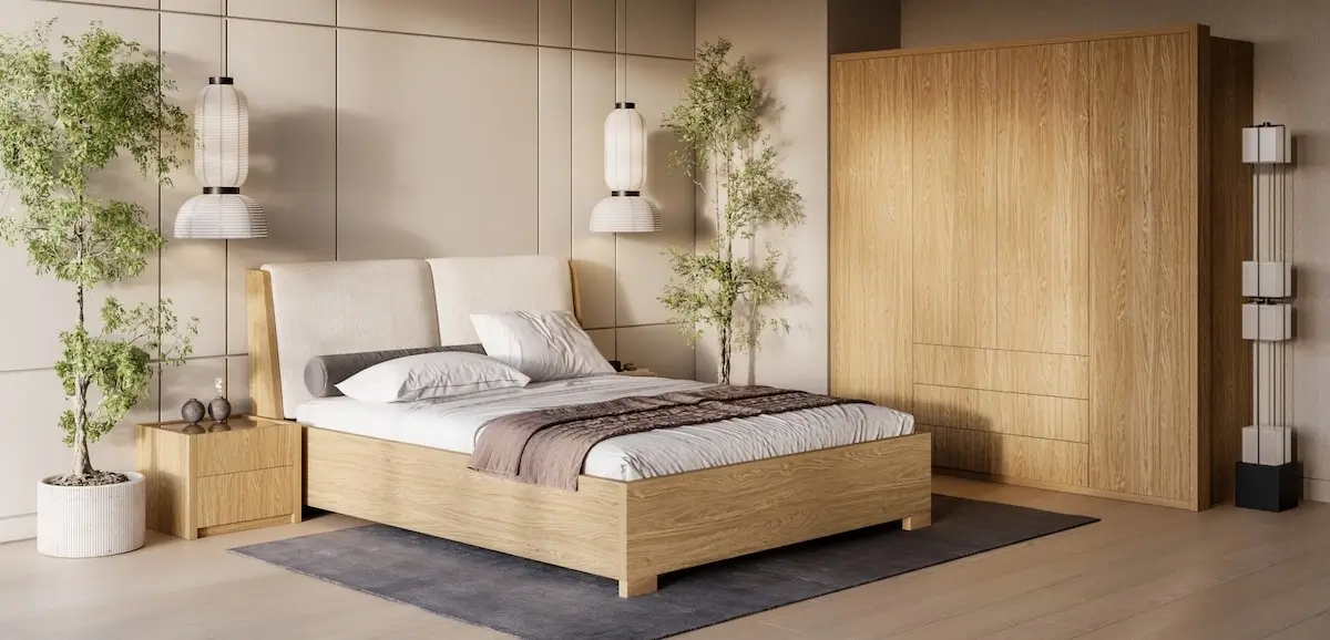 Łóżko Modello New Elegance w aranżacji nowoczesnej sypialni